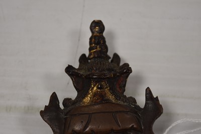 Lot 19 - A bronzed Tibetan Buddhism Figure
