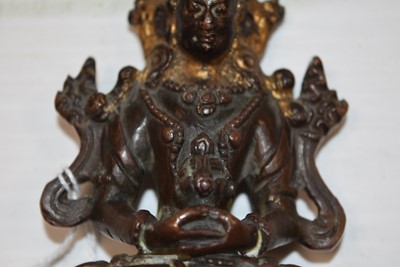 Lot 19 - A bronzed Tibetan Buddhism Figure