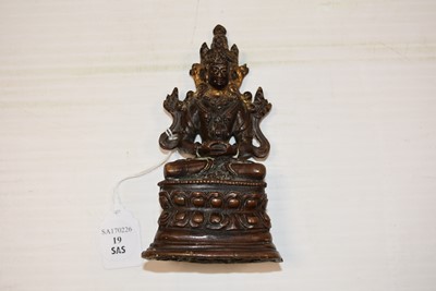 Lot 19 - A bronzed Tibetan Buddhism Figure