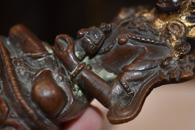 Lot 19 - A bronzed Tibetan Buddhism Figure