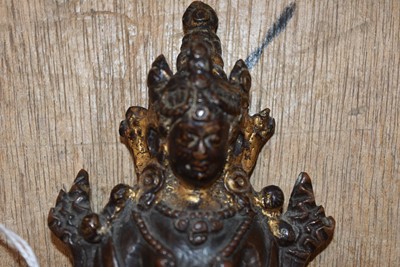 Lot 19 - A bronzed Tibetan Buddhism Figure
