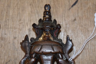 Lot 19 - A bronzed Tibetan Buddhism Figure