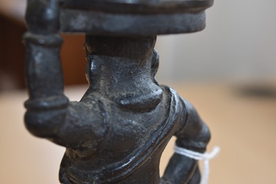 Lot 20 - A pair of Chinese Bronze Candlesticks