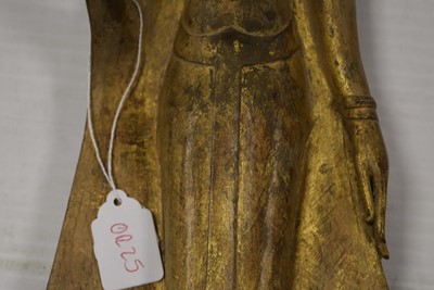 Lot 25 - A bronzed cast metal figure of a Standing Crowned Buddha in Abhayamundra
