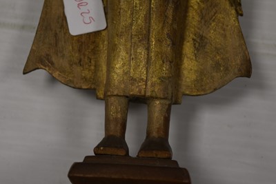 Lot 25 - A bronzed cast metal figure of a Standing Crowned Buddha in Abhayamundra