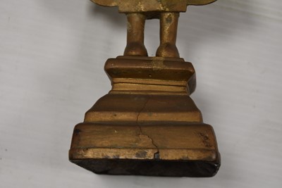 Lot 25 - A bronzed cast metal figure of a Standing Crowned Buddha in Abhayamundra