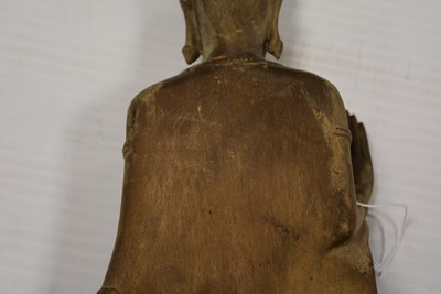 Lot 25 - A bronzed cast metal figure of a Standing Crowned Buddha in Abhayamundra