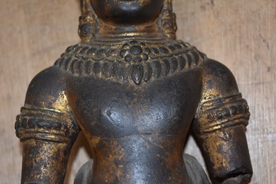 Lot 26 - A heavy bronze cast metal statue of a Hindu deity