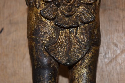 Lot 26 - A heavy bronze cast metal statue of a Hindu deity