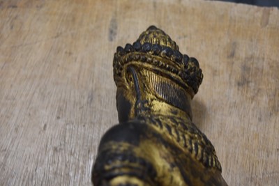 Lot 26 - A heavy bronze cast metal statue of a Hindu deity