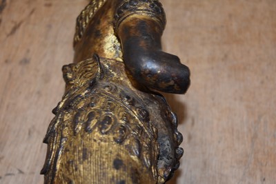Lot 26 - A heavy bronze cast metal statue of a Hindu deity
