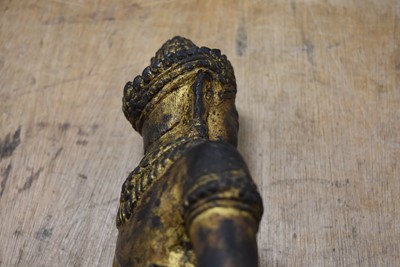 Lot 26 - A heavy bronze cast metal statue of a Hindu deity