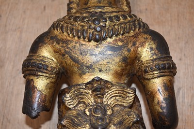 Lot 26 - A heavy bronze cast metal statue of a Hindu deity