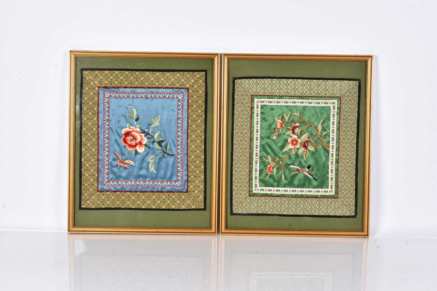 Lot 32 - Two Woven Silk Pictures