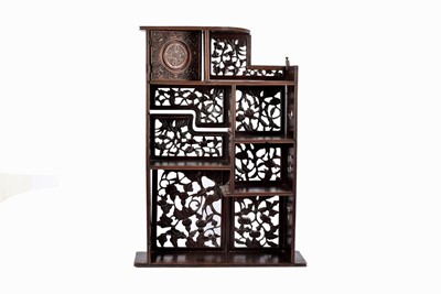 Lot 48 - A dark wood Oriental Display Cabinet