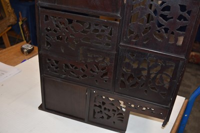 Lot 48 - A dark wood Oriental Display Cabinet