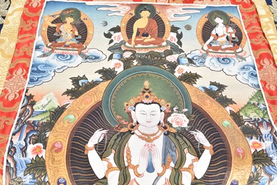 Lot 50 - A hand painted Tibetan Thangka