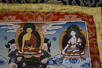 Lot 50 - A hand painted Tibetan Thangka