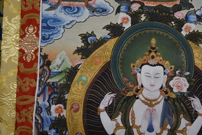 Lot 50 - A hand painted Tibetan Thangka