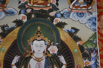 Lot 50 - A hand painted Tibetan Thangka