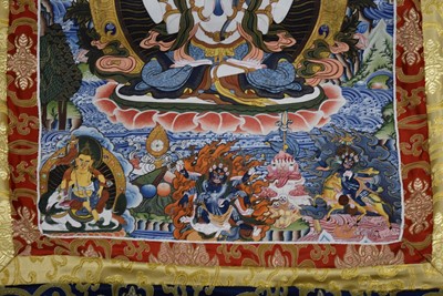 Lot 50 - A hand painted Tibetan Thangka
