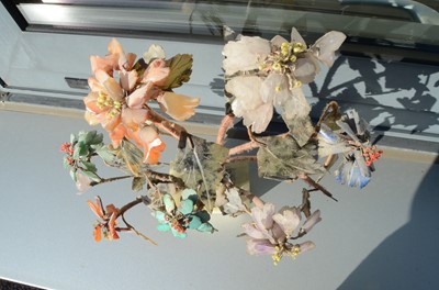 Lot 54 - A Chinese Hand Carved Hardstone/Mineral Bonsai Tree