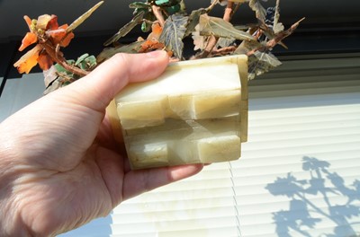 Lot 54 - A Chinese Hand Carved Hardstone/Mineral Bonsai Tree