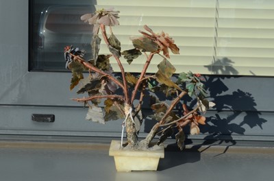 Lot 54 - A Chinese Hand Carved Hardstone/Mineral Bonsai Tree