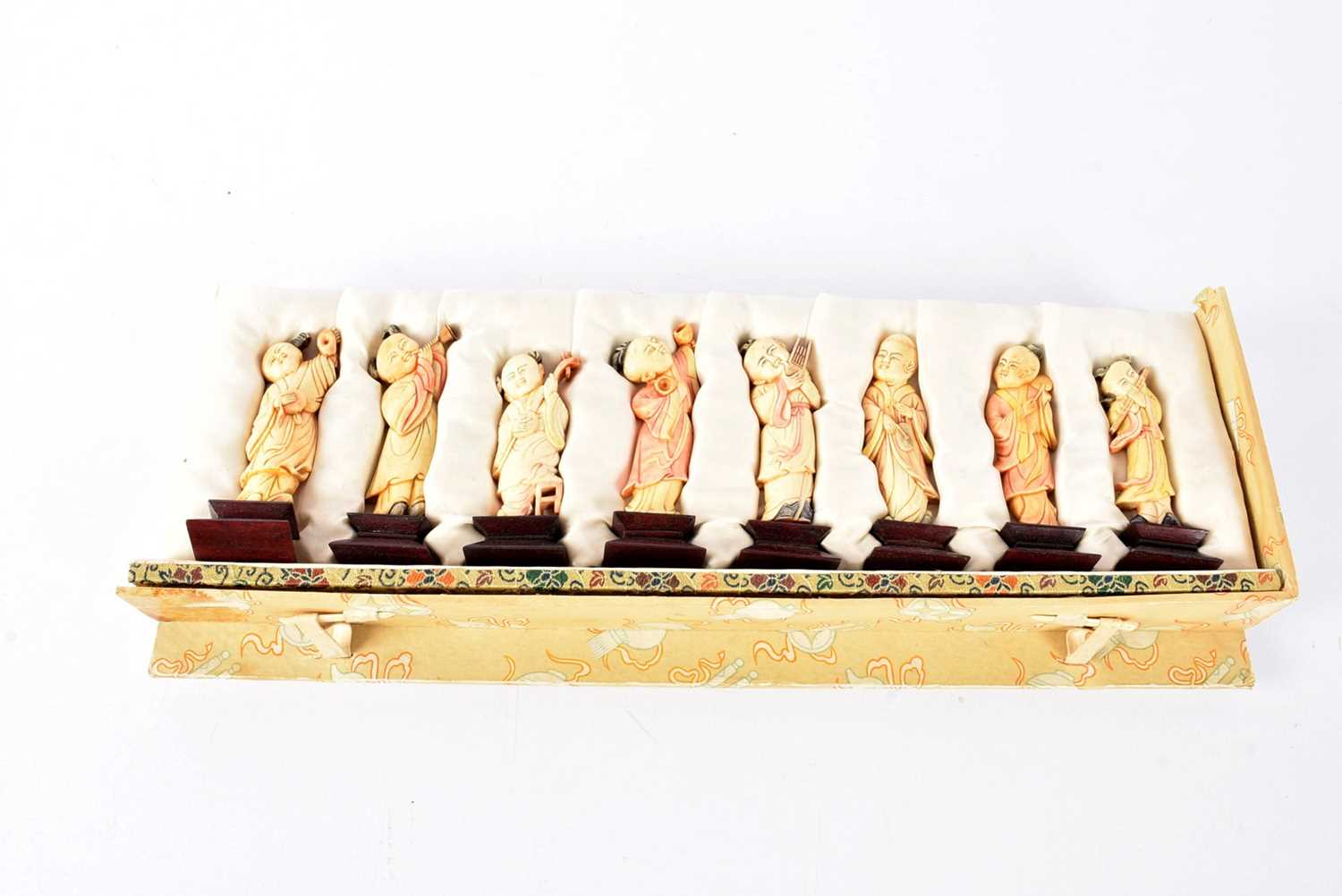 Lot 64 - A Chinese set of bone Musician Figures