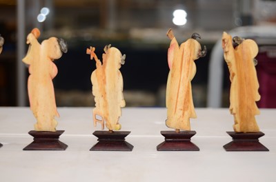Lot 64 - A Chinese set of bone Musician Figures