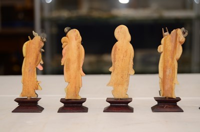Lot 64 - A Chinese set of bone Musician Figures
