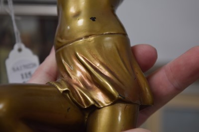 Lot 115 - An Art Deco Spelter Figural Table Lamp