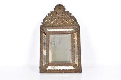 Lot 137 - A 19th Century Dutch Repousse Cushion Mirror