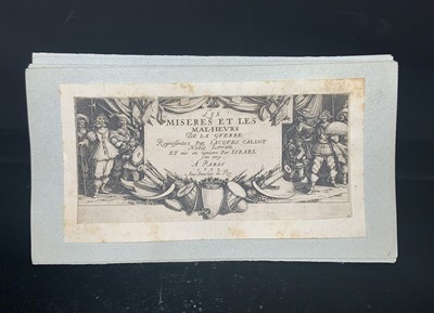 Lot 300 - Jacques Callot (1592-1635) "Miseries of War"