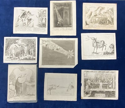 Lot 318 - Prints & Engravings - James Sayers (or Sayer) (1748-1823)  nine satirical prints relating to Georgian politics