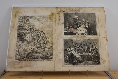 Lot 328 - A folio containing a quantity of various prints after James Gillray (1756 1815)