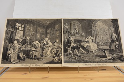 Lot 344 - Five engravings from William Hogarth (1697-1764) "Marriage A-la-Mode"
