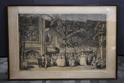 Lot 354 - Aquatint after Thomas Rowlandson (1757-1827) "Vaux-Hall"