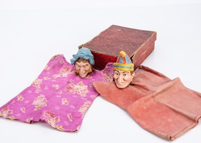 Lot 102 - A pair of composition headed Punch and Judy hand puppets
