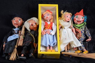 Lot 107 - Five Pelham Puppets