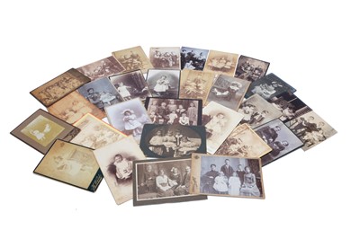 Lot 186 - Twenty-seven 19th century photographic Cabinet Cards featuring children
