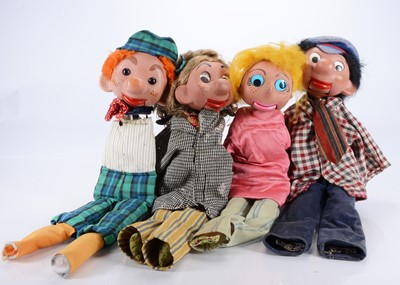 Lot 505 - Four Pelham Puppets Vent Range puppets