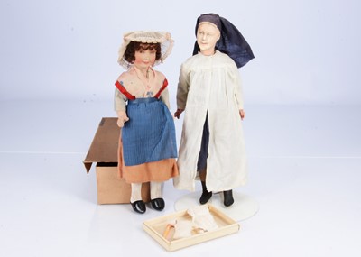 Lot 557 - A 1930s  French composition shoulder head lady doll