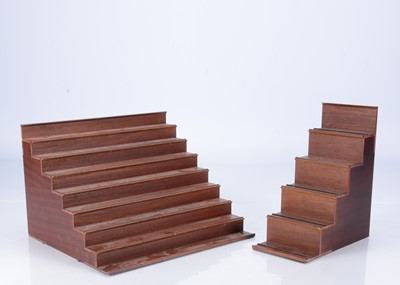 Lot 586 - Two wooden stepped display stands