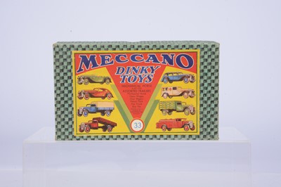 Lot 4 - A Pre-War Dinky Toys 33 Mechanical Horse & Five Assorted Trailers Empty Box
