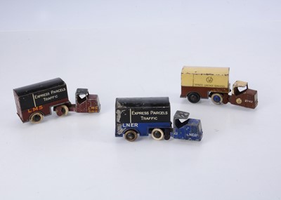 Lot 10 - Pre-War Dinky Toys 33r Railway Mechanical Horse & Trailer Vans
