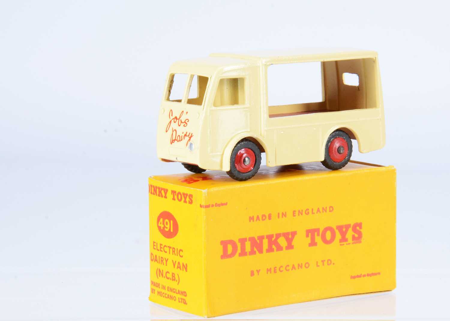 Lot 30 - A Dinky Toys 491 Electric Dairy Van 'Job's Dairy'