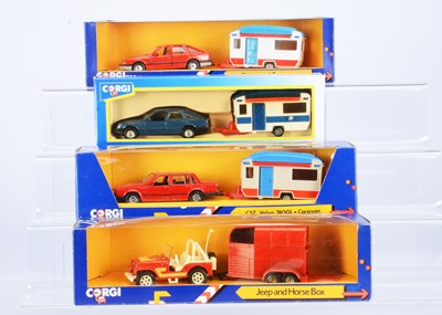 Lot 127 - 1980's-90's Corgi Toys Sets With Horse Box & Caravans