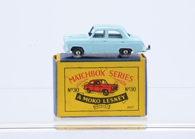 Lot 191 - A scarce boxed Matchbox Lesney 30a Ford Prefect Model