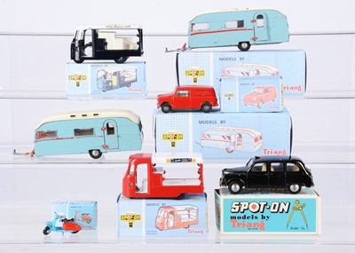 Lot 229 - Tri-ang Spot-On Small Commercial Vehicles & Caravans